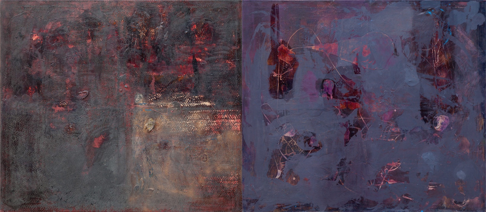 Abstract EscarpmentII,  Oil on canvas, 140cm x 320cm, 2011